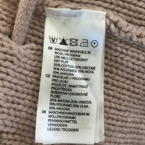 H&M Light Pink Button & Tie Mock Neck Cardigan - Picture 7 of 8